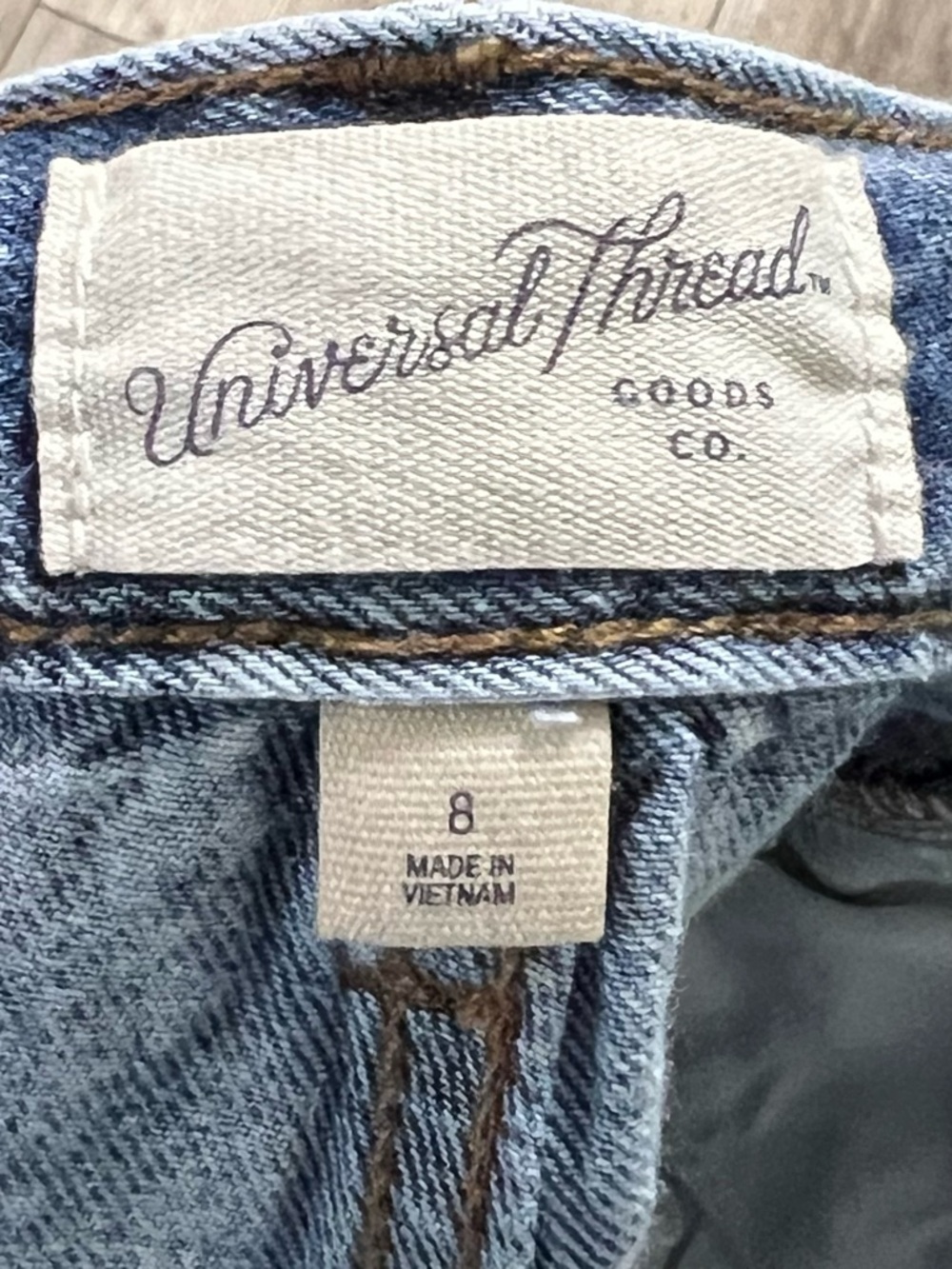 NWT Super Wide Leg Mid-Rise Blue Denim Jeans 100% Cotton No Stretch Button Fly - Picture 9 of 11